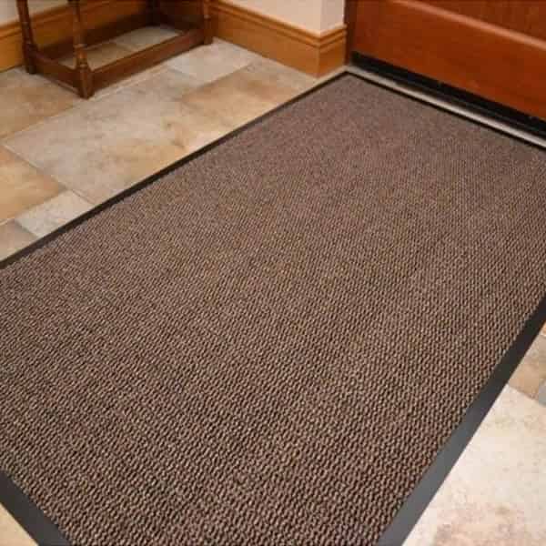 Brown Heavy Duty Large Door Mat – Non Slip Rubber Backed Barrier Rug