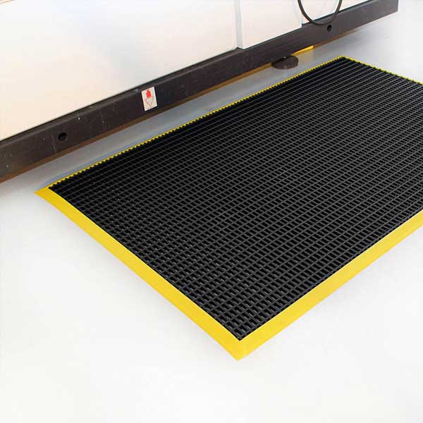 Anti-Slip Cross Ribbed PVC Workstation Mat