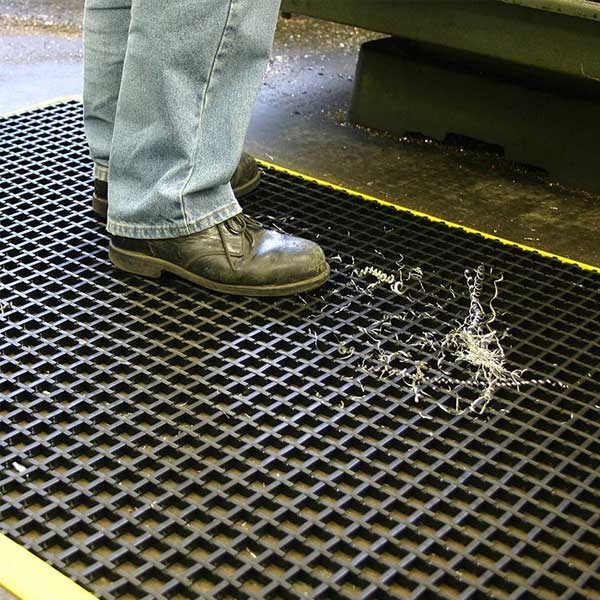Anti-Slip Cross Ribbed PVC Workstation Mat