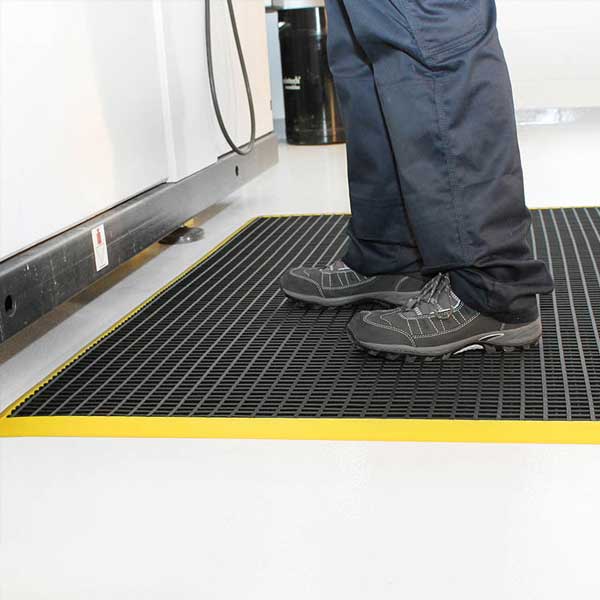 Anti-Slip Cross Ribbed PVC Workstation Mat