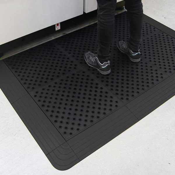 Durable Anti-Fatigue Interlocking Mat Tile with Accessories