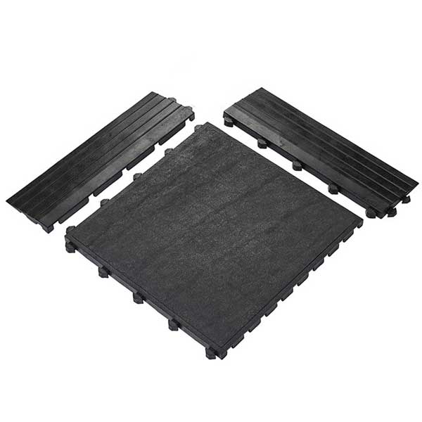 Durable Anti-Fatigue Interlocking Mat Tile with Accessories