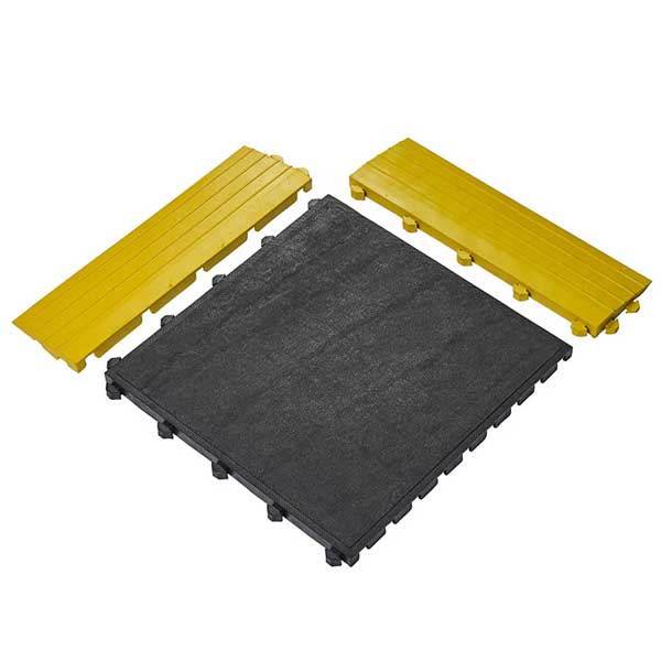 Durable Anti-Fatigue Interlocking Mat Tile with Accessories