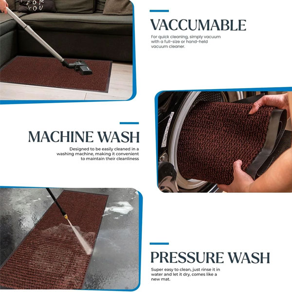 Heavy Duty Anti-Slip Rubber Barrier Mat with Absorbent Surface