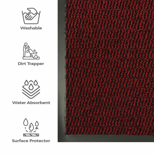 Heavy Duty Anti-Slip Rubber Barrier Mat with Absorbent Surface