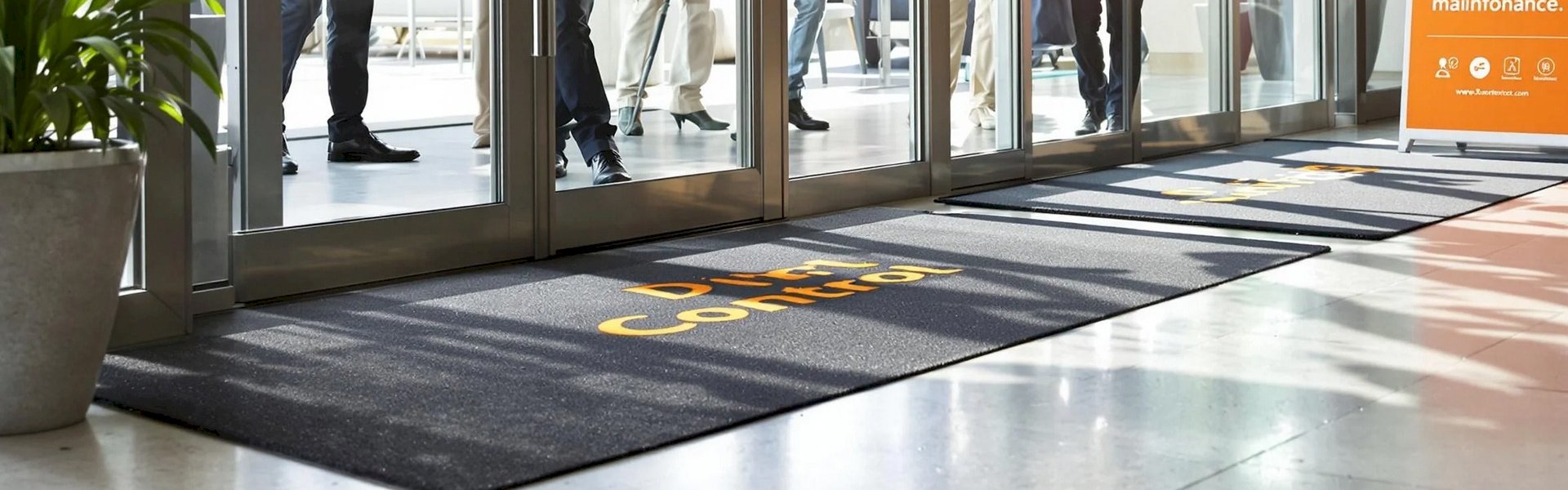 Well-maintained anti-slip rubber mats in a high-traffic warehouse setting