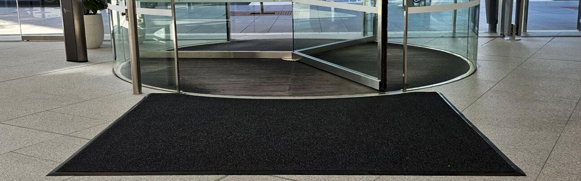 Heavy duty entrance mat helping keep workplace floors clean