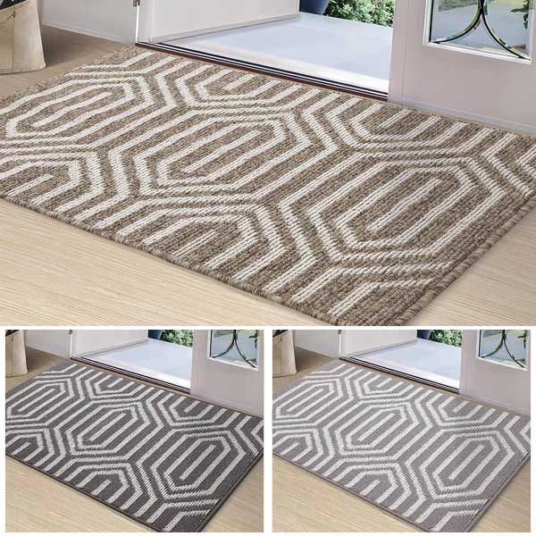 Machine Washable Non-Slip Absorbent Stripe Entrance Mat for Indoor Use
