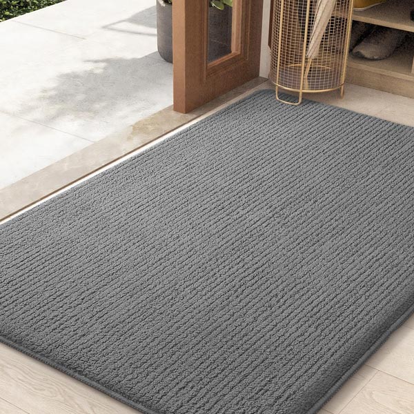 Non-Slip Indoor Door Mat Grey