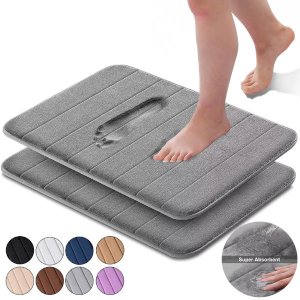 Non-Slip Extra Absorbent Bath Mat Ultra Soft Memory Foam Bathroom Rug