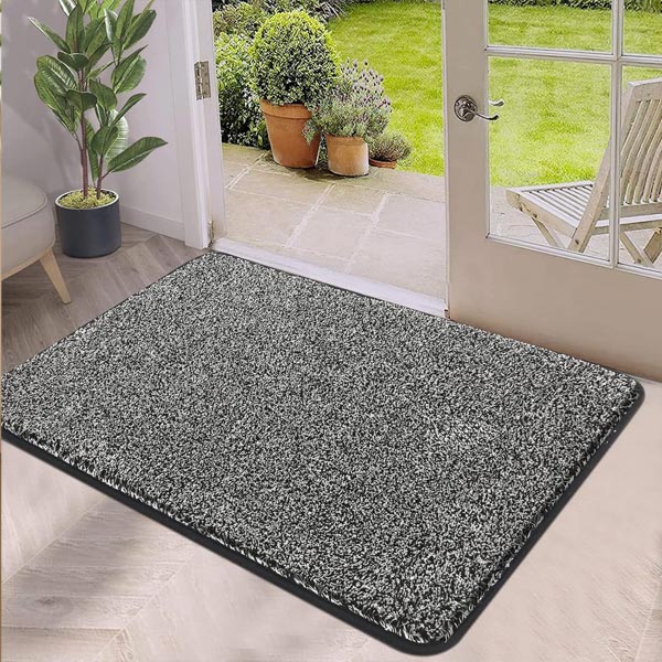 Non-Slip Indoor Doormat Black