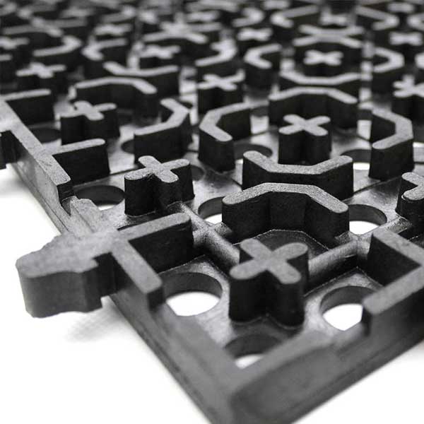 Anti-Slip Modular Floor Tile with Black or Yellow Edge