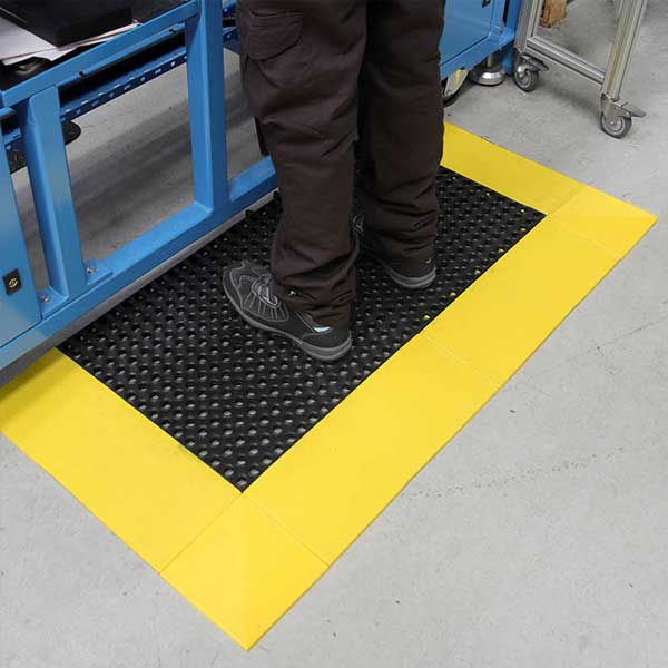 Anti-Slip Modular Floor Tile with Black or Yellow Edge